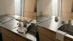 作業台の油とニオイが気になるときに:熱湯・塩・酢の「家にある3つ」でまとめてリセット